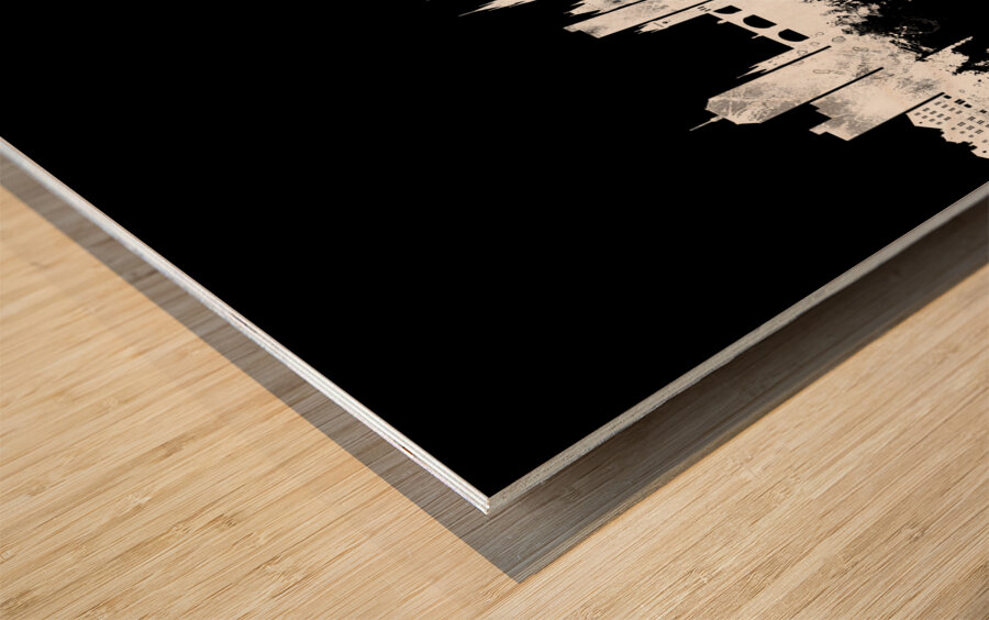 Prague Czech Republic BW Wood print