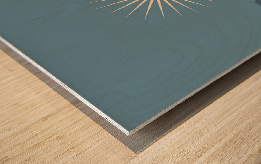 Modern natural abstract landscape. b Wood print