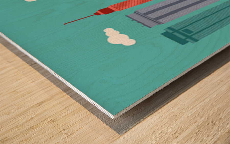 Famous Cairo Egypt  Wood print