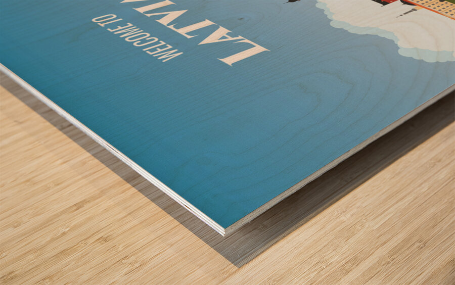 Welcome to Latvia Wood print