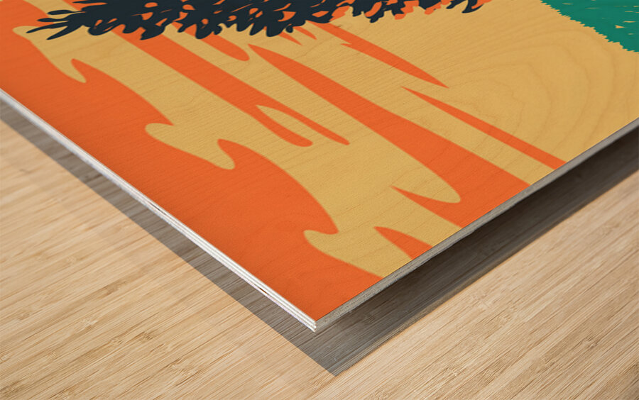 Roosevelt Lodge Wood print