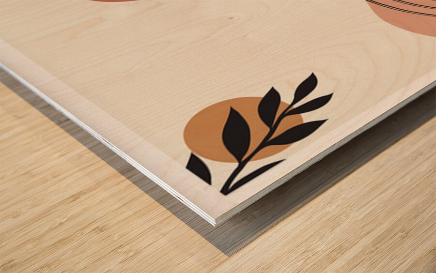 Foliage abstract shapes  Wood print