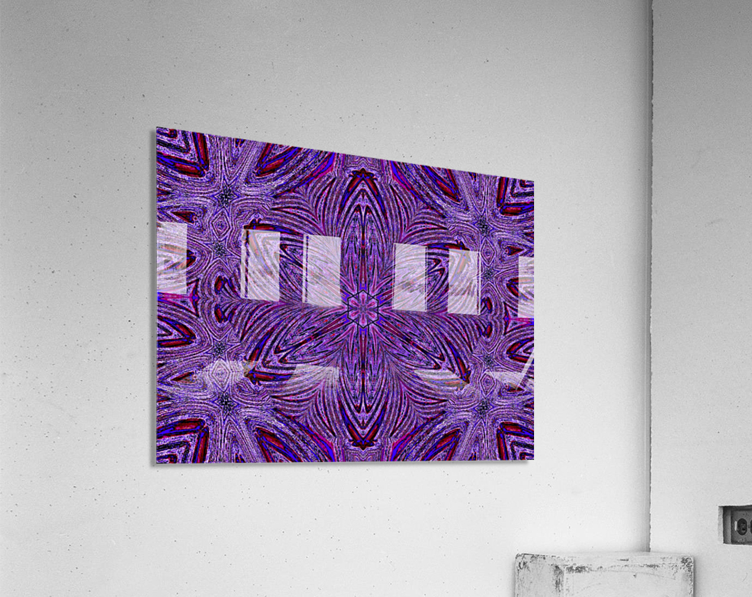 Purple Psychedelic Trip Flower by Sherrie Larch Wall Art
