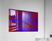 Blue and Red Fire  Stone Acrylic Print