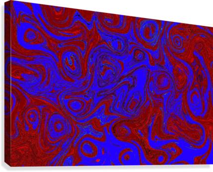 Blue and Red Fire  Stone Canvas Print