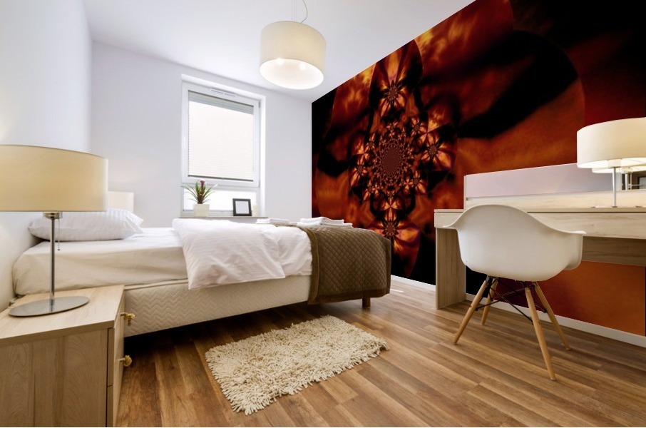 Fire Orchid 1 Mural print