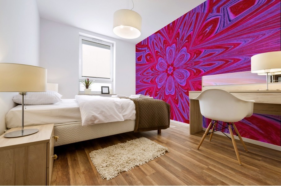 Peony in Red Mural print