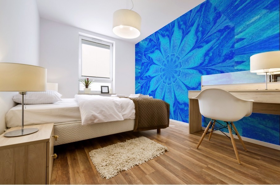 Blue Sky Wildflower Mural print