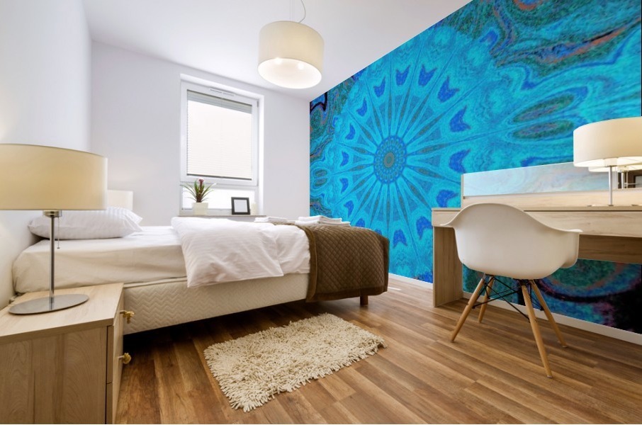 Blue Wildflower in Light Mural print