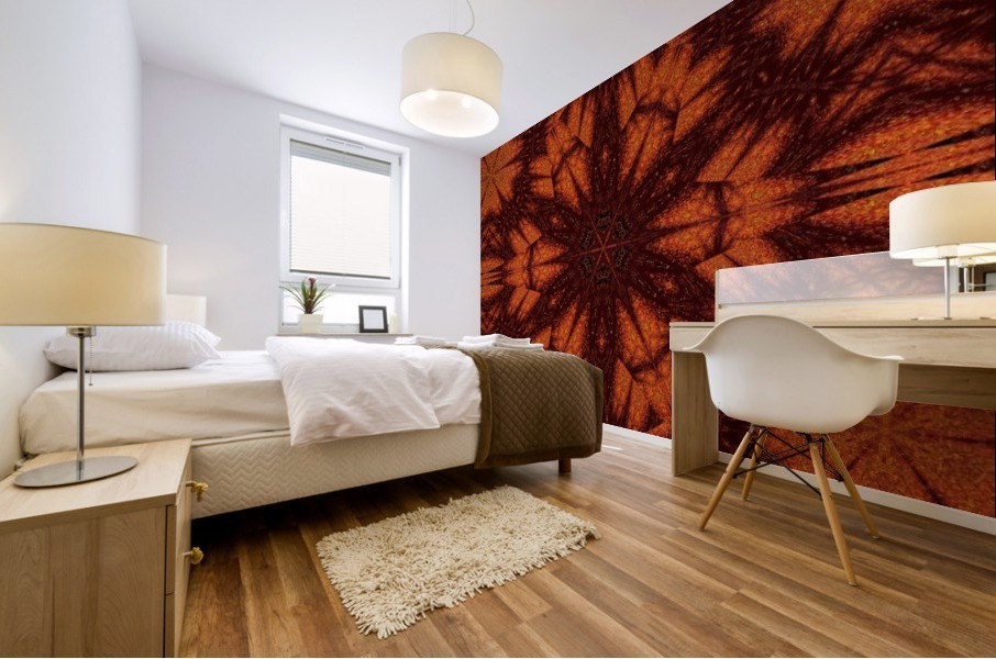 Gold Dawn Flower Mural print