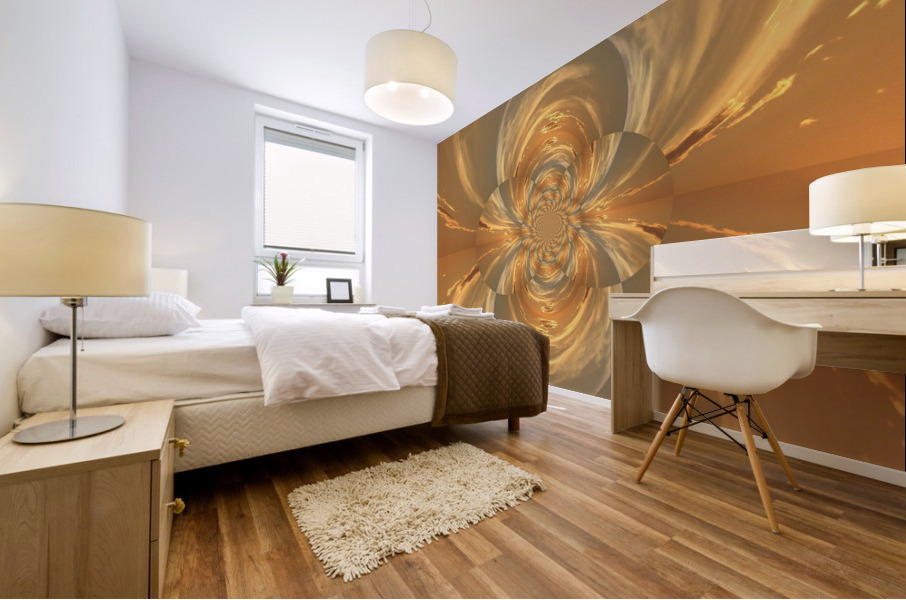 Golden Lotus  Mural print