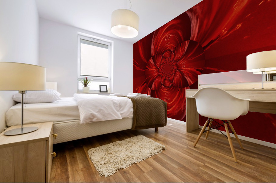 Scarlet Lotus  Mural print