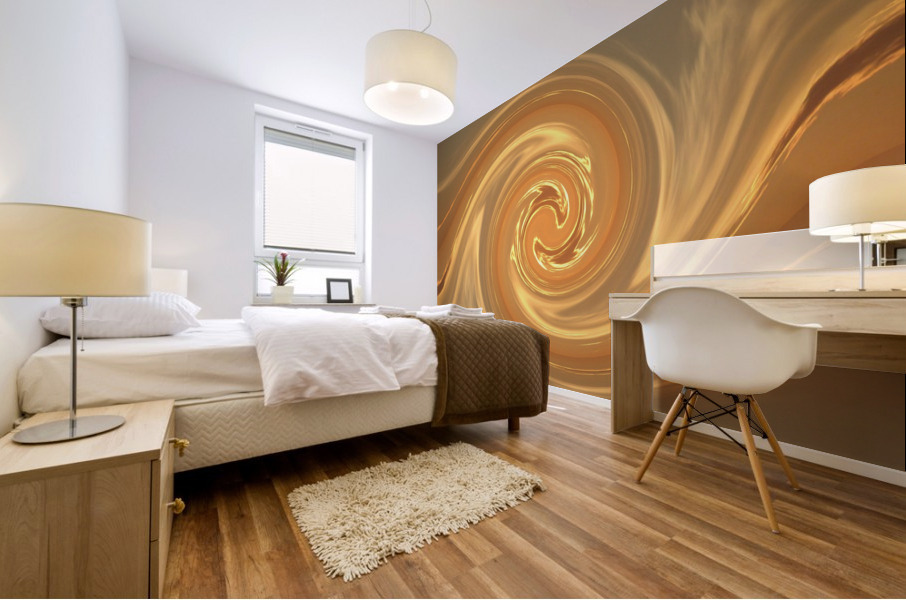 Golden Mating Phoenix 2 Mural print
