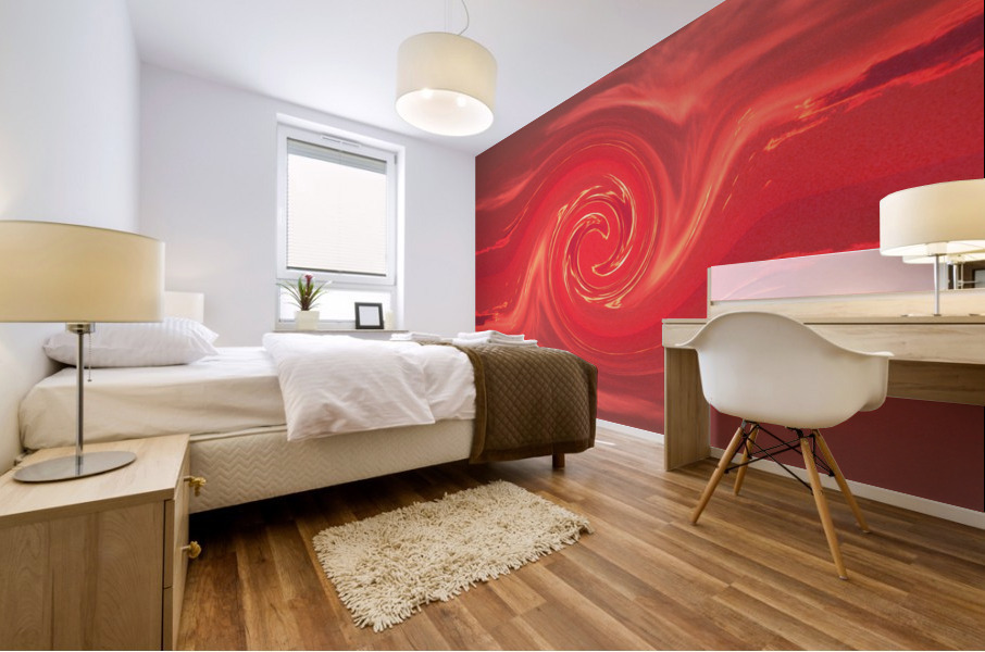 Red Mating Phoenix 1 Mural print