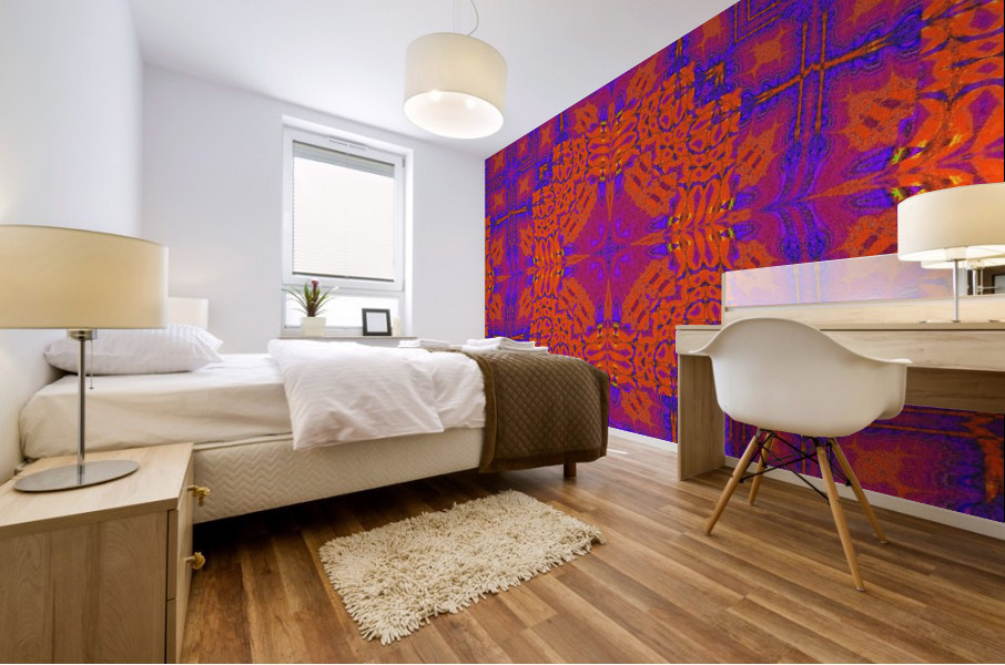 Purple Star Tapestry Mural print