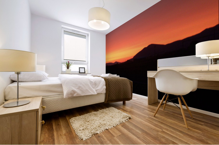 Sunset Mist Over Stukel Mountain 2 Mural print