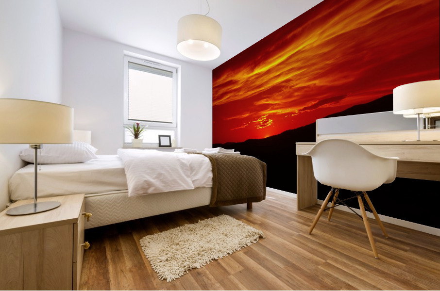 Scarlet Sunset Over Malin 2  Mural print