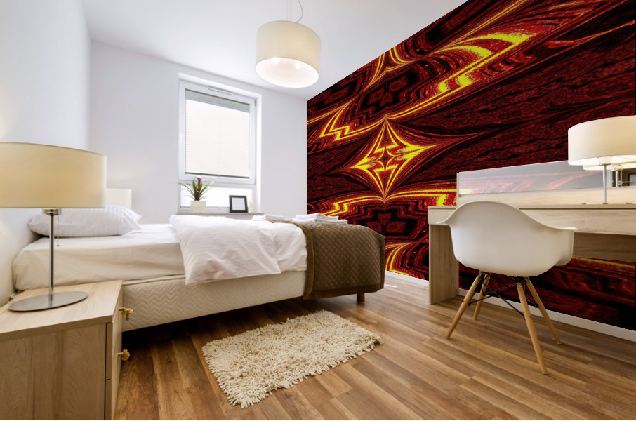 Aztec Sun Fire 3 Mural print