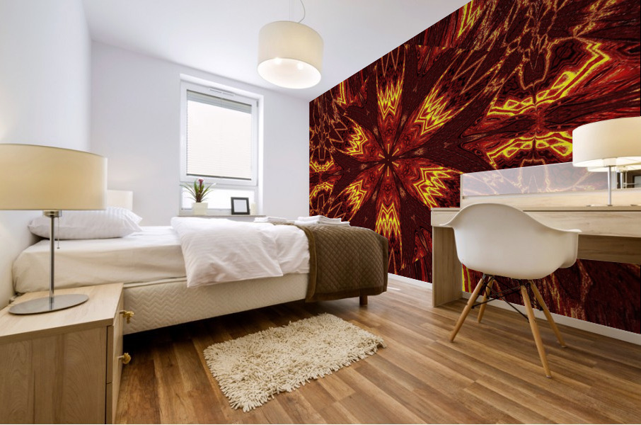 Aztec Sun Fire 43 Mural print