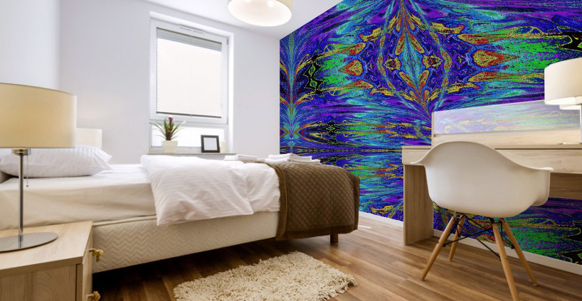 Purple and Gold Nasma 7 Mural print