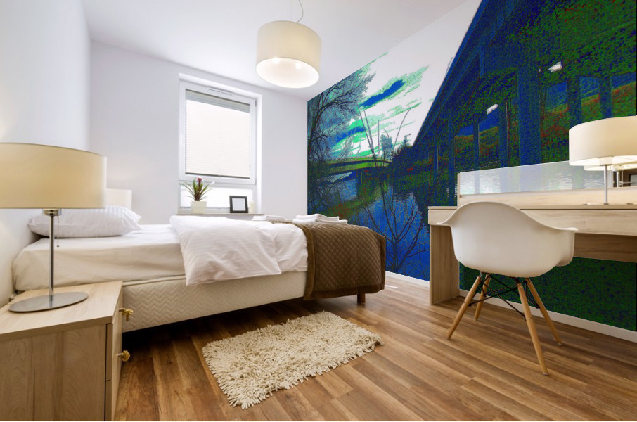The Lake In Spring  Mural print