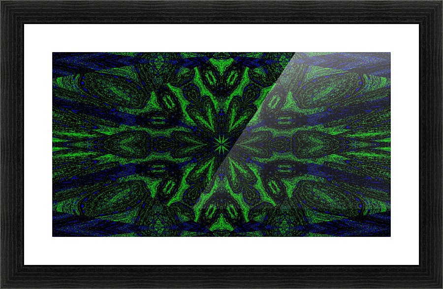 Green Poeny Picture Frame print