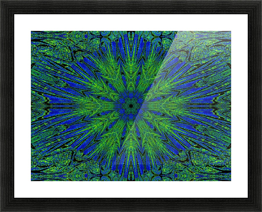 Blue Green Summer Picture Frame print