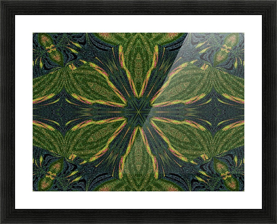 Green Flower 3 Picture Frame print