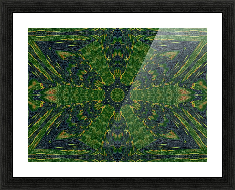 Green Flower 2 Picture Frame print