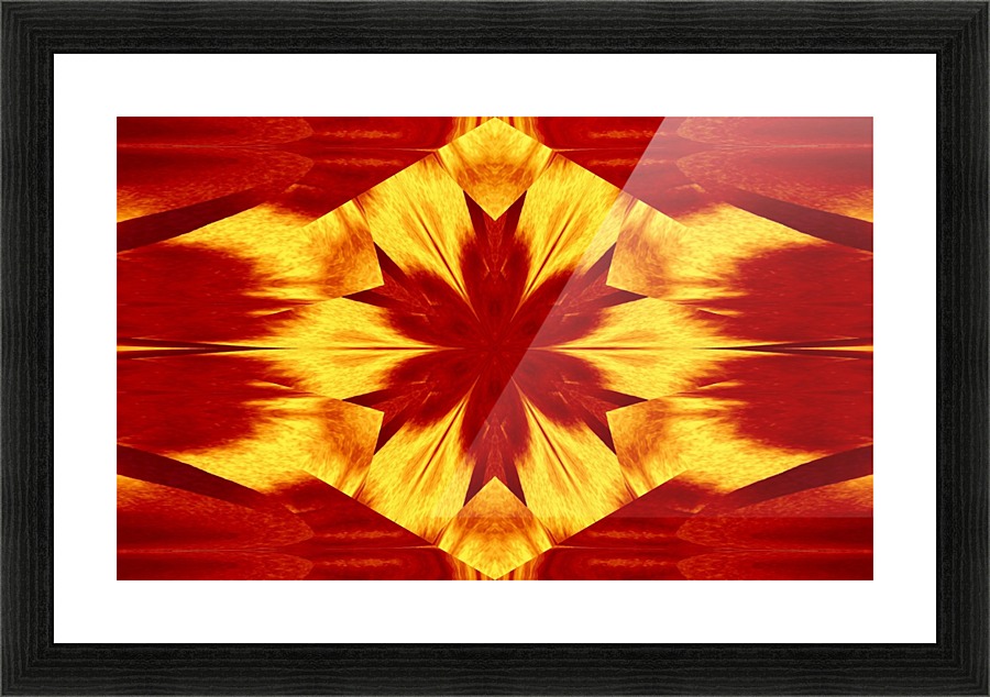 Red Dandelion  Picture Frame print