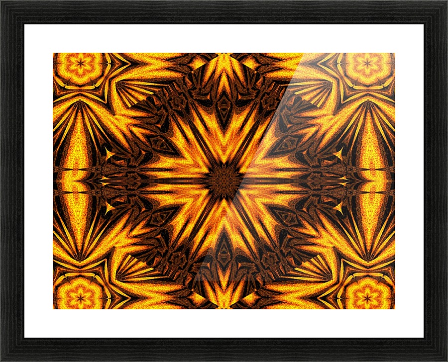 Golden Dandelion Picture Frame print