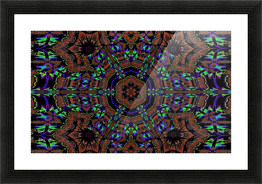 Golden Bloom Picture Frame print