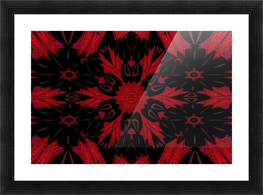 Red Earth Flower Picture Frame print