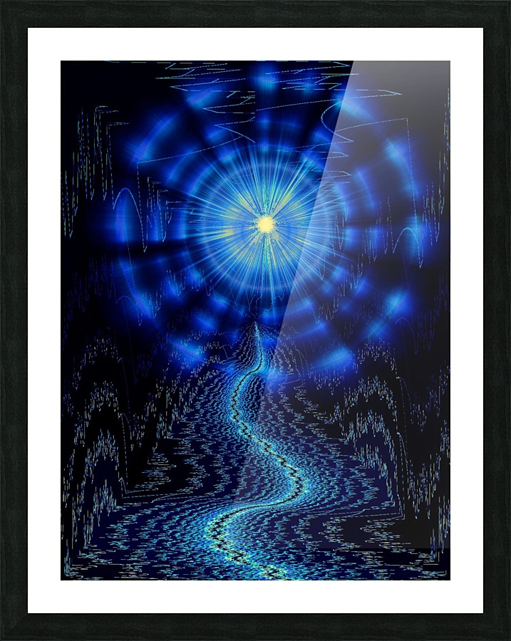 Blue Moon Road 1  Picture Frame print