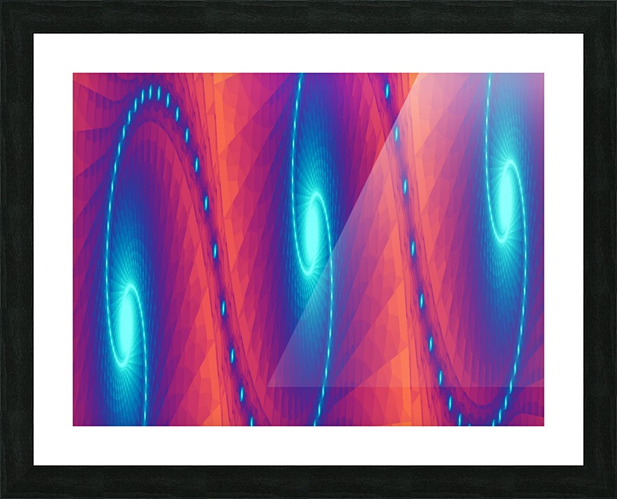 Blue Light Wave 3 Picture Frame print
