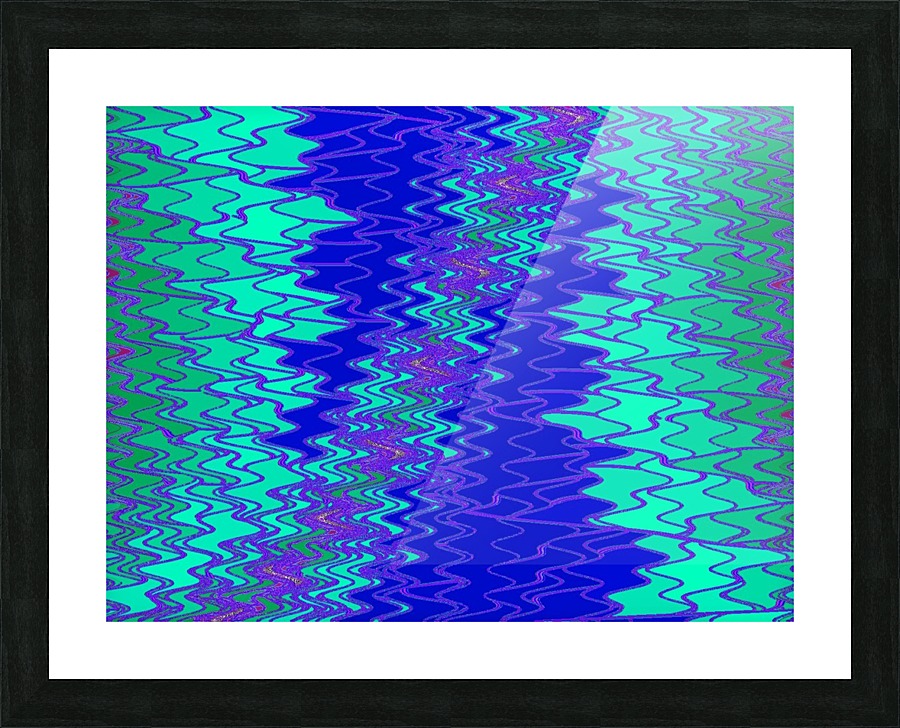 Zig Zag 9 Picture Frame print