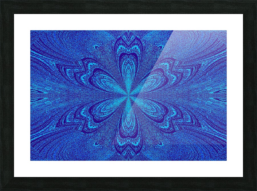 Blue Star Flower Picture Frame print