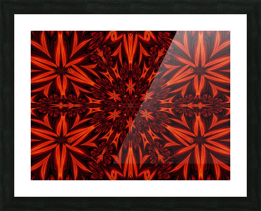 Orange Flower Garden Picture Frame print
