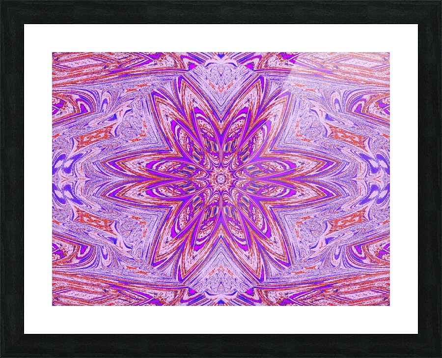 Pink Blue Daisy Picture Frame print