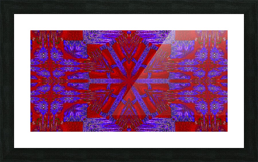 Red Silk Daisy Picture Frame print