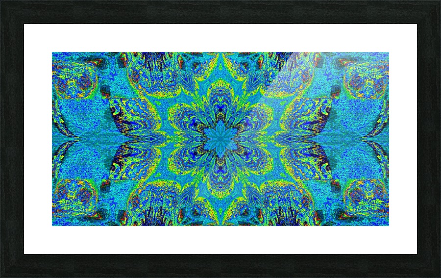 Flower in Blue Picture Frame print