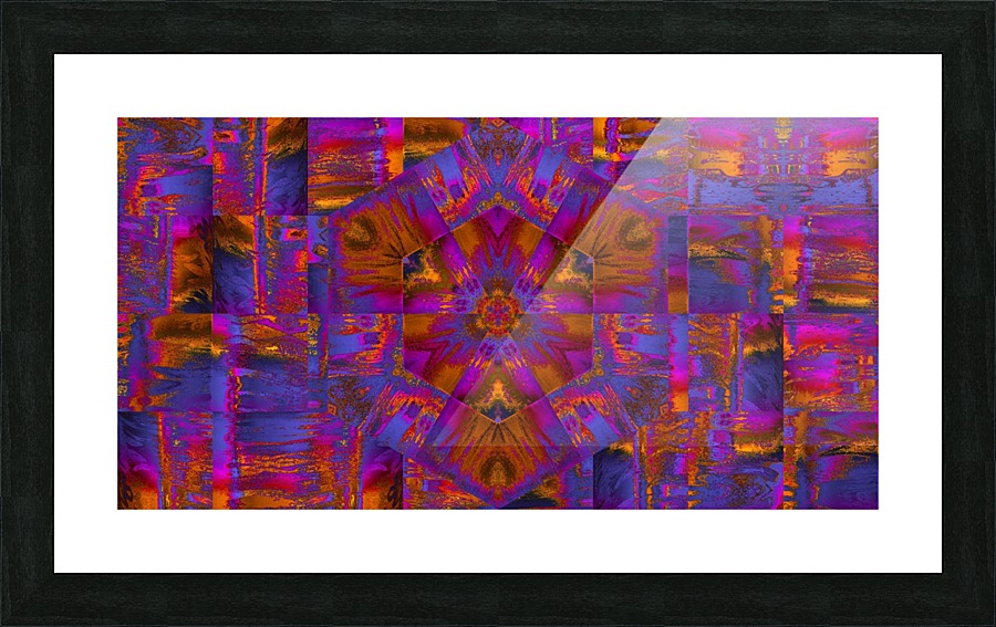 Fractal Flower Picture Frame print