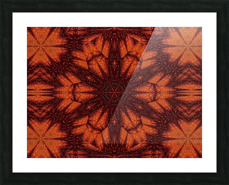Gold Dawn Flower Picture Frame print