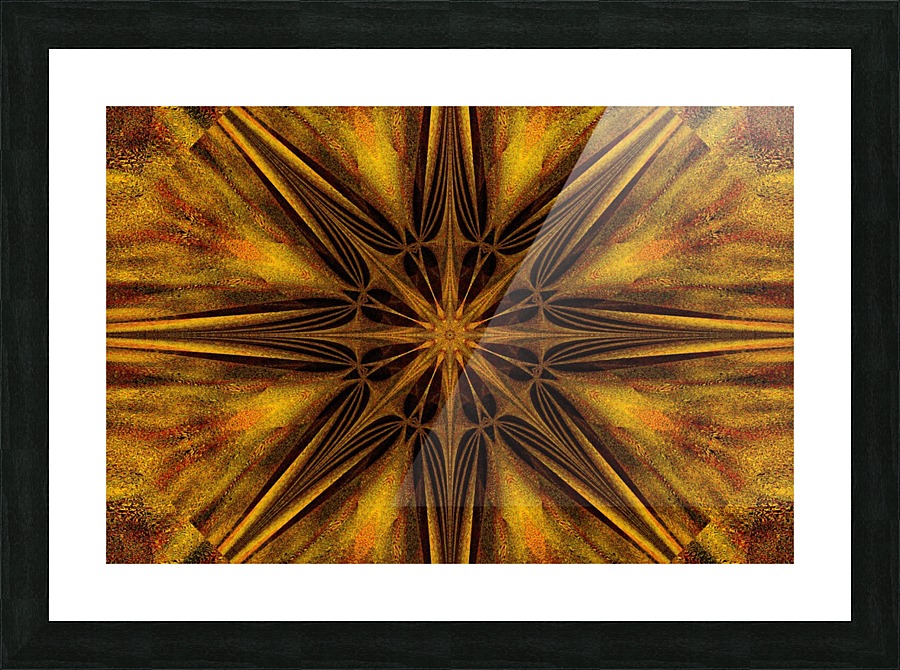 Golden Compass Wildflower Picture Frame print