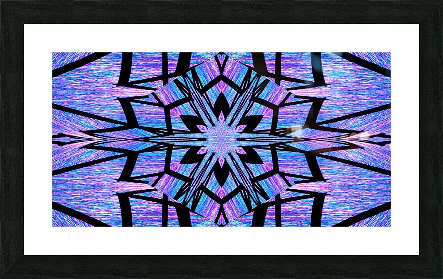 Snowflake Lotus Picture Frame print