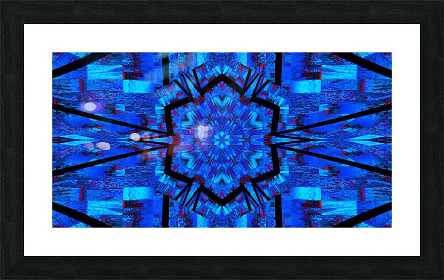 A Blue Lotus Inside Picture Frame print