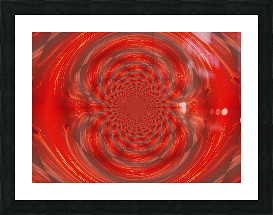 Red Sunset Lotus Picture Frame print