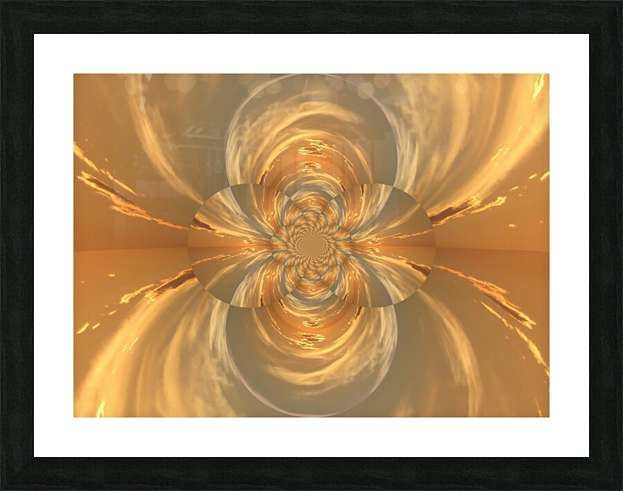 Golden Lotus  Picture Frame print