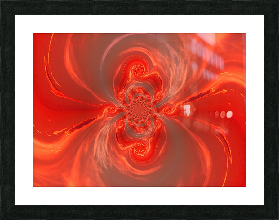 Fire Mating Phoenix Lotus Picture Frame print