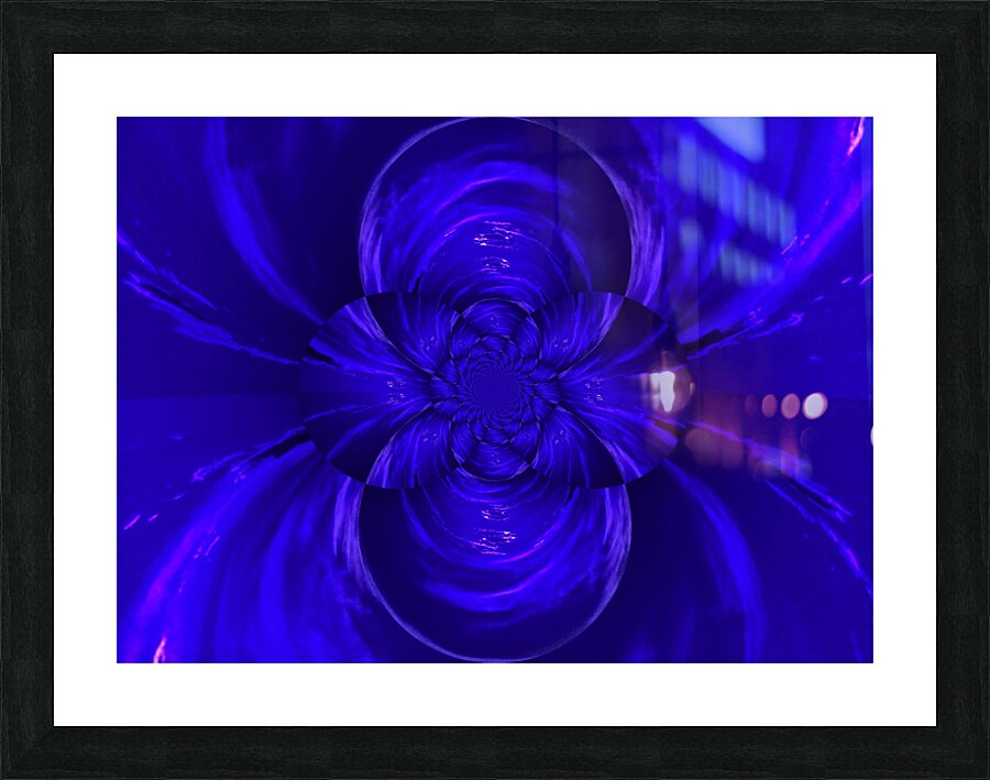 Sapphire Lotus Picture Frame print